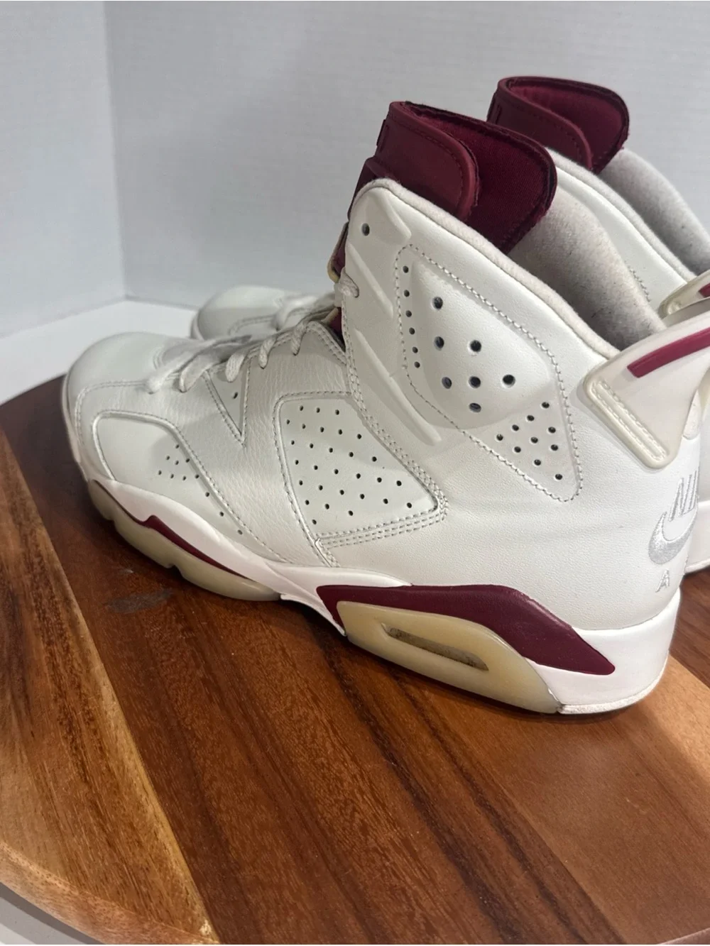 Jordan Men’s Athletic Shoes - Cream and Maroon